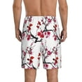 thumbnail image 3 of Naloa Cherry Blossoms Men's Short Pajama Pants, Lounge Comfort Shorts with Elasticized Waistband and Side Pockets - Small, 3 of 9