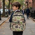 thumbnail image 5 of Yuyamidu Green Duck Camo Boys Girls Backpack 17 Inch Large Capacity Bookbag Water-Resistant Polyester Daypack, for Elementary School and Outdoor Travel Hiking, Back to School, 5 of 8