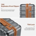 thumbnail image 3 of MIUSSE Carry on Luggage Set 3 Piece Hard Shell Luggage Sets with YKK Zipper Spinner Wheels TSA Lock Carry on with Backpack Set, 3 of 8