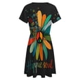 thumbnail image 5 of Stream Music Listen to Songs Women's Dress Short Sleeve Summer Sundress Summer Women Clothes, 5 of 7