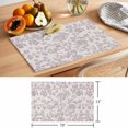 thumbnail image 6 of Farmhouse Flower Placemats Set of 4 Botanical Vintage Purple Leaf Plant Place Mats Indoor Wipeable Table Mats Washable Cloth Dining Table Placemats for Kitchen Holiday Party Home Decor 13x19 Inch, 6 of 9
