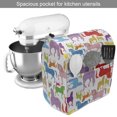 thumbnail image 2 of Horses Stand Mixer Cover, Colorful Abstract Horse Silhouette Stallion Pattern Hand Drawn Wildlife Illustration, Kitchen Appliance Organizer Bag Cover with Pockets, 5 Quarts, Multicolor, by Ambesonne, 2 of 4