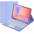 thumbnail image 1 of Funda con teclado táctil para Samsung Galaxy Tab S10 Lite/S10 FE/S9 FE 10.9 pulgadas/Tab S9 11 pulgadas, con soporte para lápices, teclado Bluetooth táctil desmontable magnéticamente, 1 of 7