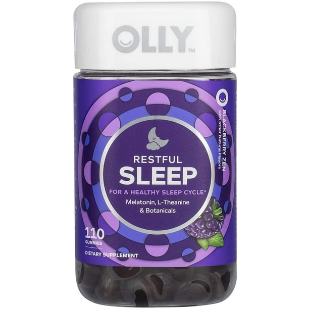 OLLY Restful Sleep 110 Ct Gummy Supplement with Melatonin & LTheanine