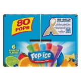 Pop-Ice Assorted Fruit Freezer Ice Pops 1.5 oz 80 Count Snack - Walmart.com