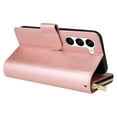thumbnail image 4 of SaniMore for Samsung Galaxy S23 Plus Case, 3 in 1 Zipper Purse Cover + Card Slots +  Kickstand + Detachable Lanyard Comprehensive Protective Shockproof Anti-drop Shell For Galaxy S23 Plus, Rosegold, 4 of 8