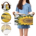 thumbnail image 5 of Foldable Storage Basket Waterproof Fabric Features Metal Frame + Hollow Board Support For Clothing and Toy Storage Mediumx2 Painting Daisy Sunflowers, 5 of 8