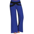thumbnail image 2 of Qarigey Pantalones de mujer Pantalones deportivos Pantalones sueltos Pantalones de chándal informales de pierna ancha sueltos Prendas para la parte inferior del cuerpo azul XXL, 2 of 4