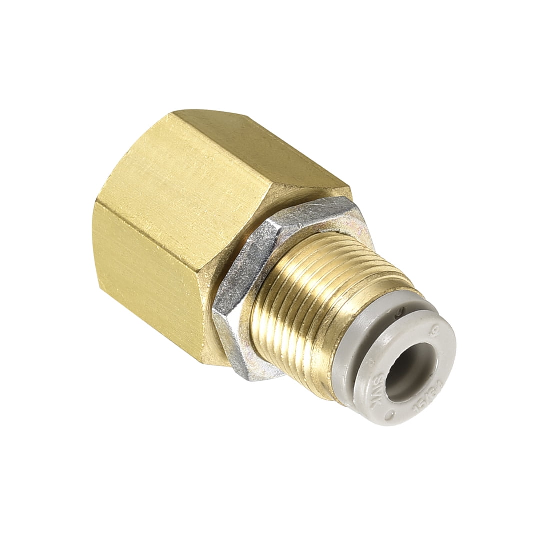 Details about   8mm Tube to 1/8PT Female Thread Bulkhead Push to Connect Fitting Copper 2Pcs 