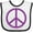 White and Black, variant on Inktastic Purple Peace Sign Boys or Girls Baby Bib