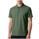 thumbnail image 2 of Blusa y camisa de manga corta con cuello vuelto para hombre, color liso, informal, holgada, a la moda, de seda helada, sin costuras, transpirable, elástica, con botones, de cedro, blusa de manga corta, 2 of 6