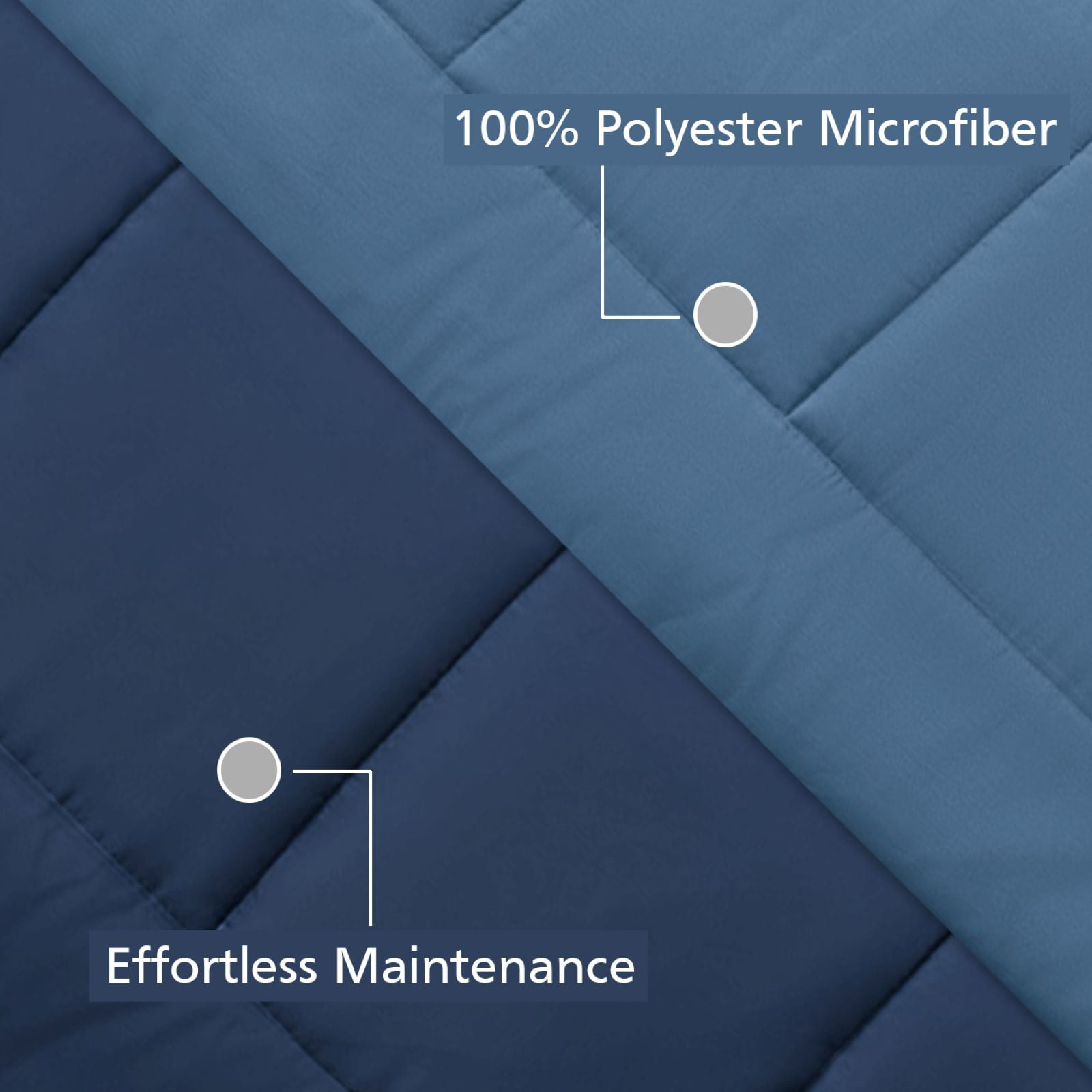 Mainstays Reversible 7-Piece Comforter and Sheet Set, Full, Light Blue