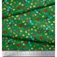 thumbnail image 2 of Soimoi Rayon Crepe Fabric Fish,Mermaid & Starfish Ocean Decor Fabric Printed Yard 46 Inch Wide, 2 of 3