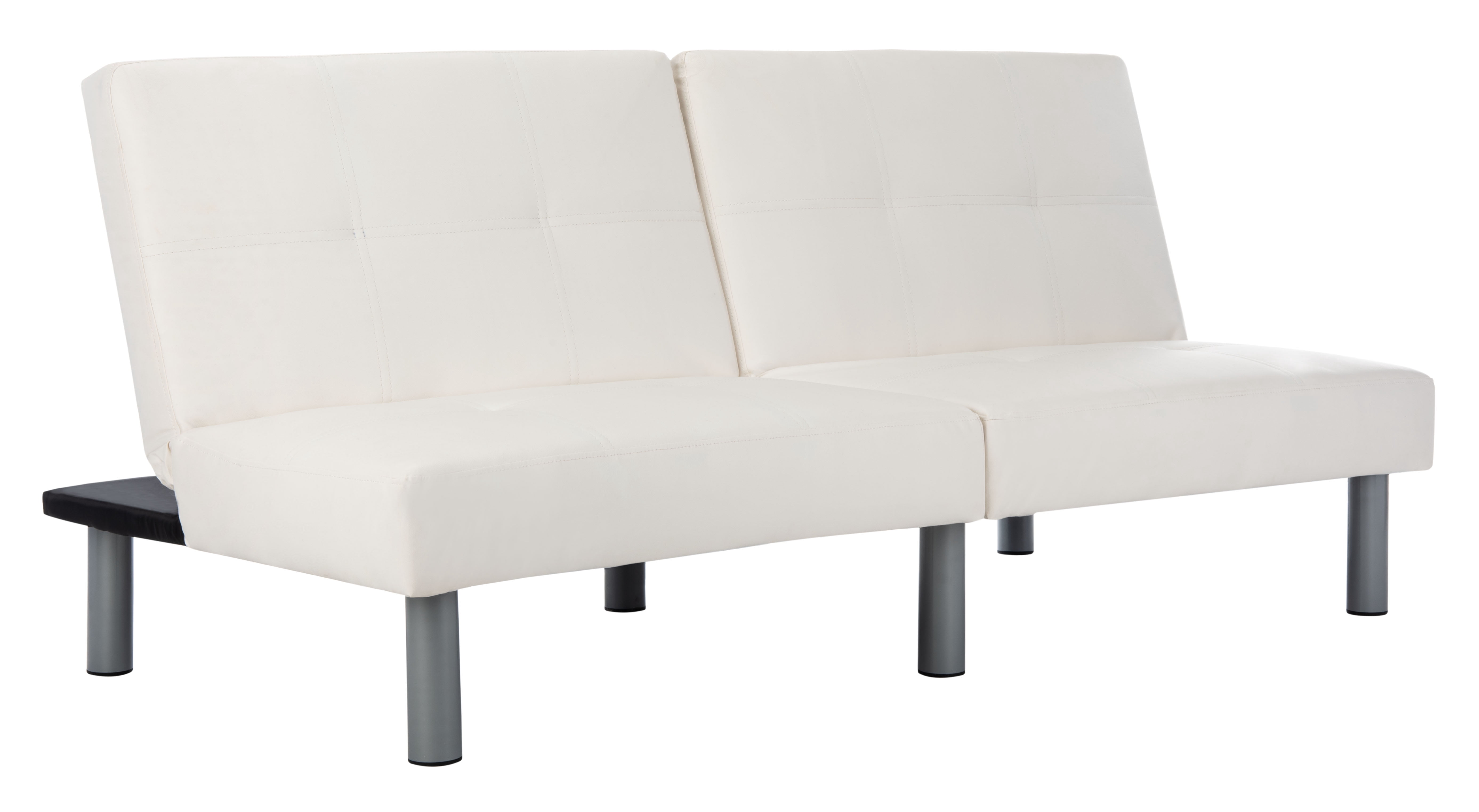Safavieh Noho Modern Foldable Futon Bed, White/Silver