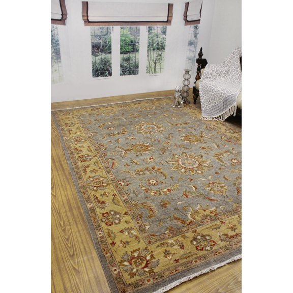 Peshawar Darold Grey/Lt. Gold Rug, 7'1" x 10'1"