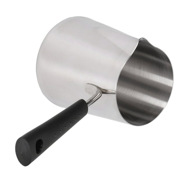 Turca De Acero Inoxidable De 600ml, Superficie Brillante, Resistente A Altas Temperaturas, Fácil De Limpiar, Calentador De Mantequilla