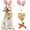 MIX-4PCS, variant on Dalrosia Easter Dog Costumes Cute Bunny Ears Headband Eggs Puppy Bandana Bowtie Pink Easter Outfits for Small Medium Large Dogs Funny Carrot Rope Chew Toys Birthday Party Accessories