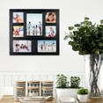 thumbnail image 2 of Excello Global Products EGP-HD-0335 - EGP-HD-0335 Rustic Distressed Wooden Picture Frames Collage Family, Holds 7 Multiple Size Photos Collage Picture Frames, Black, 13.5" x 14.5 ", 2 of 5