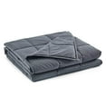 thumbnail image 1 of RelaxBlanket King Size Weighted Blanket | 80''x90'',20lbs | for Single or Double | Premium Cotton Material with Glass Beads | Dark Grey, 1 of 5