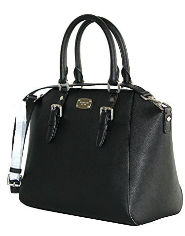 Ciara large saffiano leather satchel black outlet