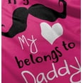 thumbnail image 4 of My Heart Belong to Daddy Mustache Pun Youth T Shirt Tee Girls Infant Toddler Brisco Brands 12M, 4 of 5