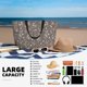 thumbnail image 5 of Fotbe Retro Bunny Bolsa de Viaje para Playa - Resistente al Agua, Bolsa Tote de Gran Capacidad y Ligera con 7 Bolsillos para Mujeres y Hombres, 5 of 7