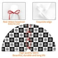 thumbnail image 4 of Lsque Checkerboard With Snowflake 1 Print Christmas Tree Skirt, Tree Skirt with Ties or Velcro, Perfect for Holiday Decorations, Halloween, and New Year-30", 4 of 7