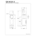 thumbnail image 2 of Kingston Brass GB14KXA1 Handheld Shower Slide Bar Bracket in Polished Chrome, 2 of 4
