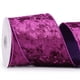 thumbnail image 1 of Cinta decorativa MAYREEL, 10 yardas, terciopelo morado, alambrada, 10 cm, 1 of 6