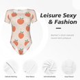 thumbnail image 4 of Balery Orange Peach Body de cuello redondo de manga corta para mujer Tops de manga corta Tops básicos-Large, 4 of 7