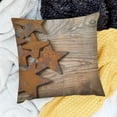 thumbnail image 2 of BANET  Western Throw Pillow Cushion Cover, Rusty Stars on Wooden Background Aged Antique Vintage Country Design, Decorative Square Accent Pillow Case 22x22in, 2 of 5