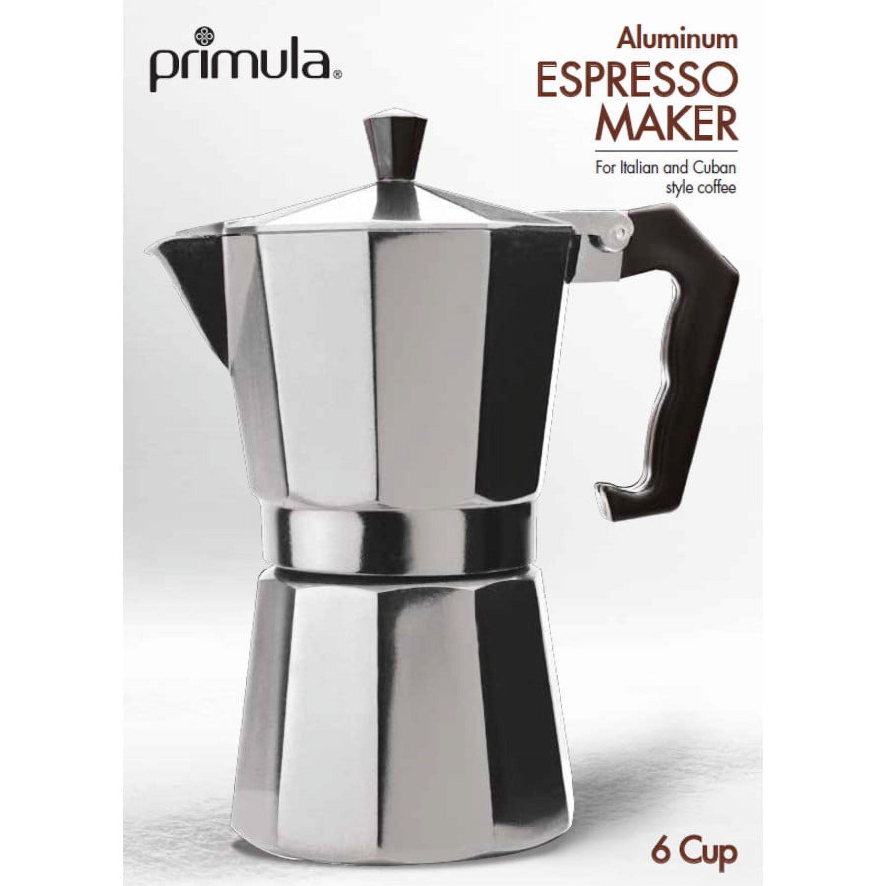 Elegant Foodie Cuban Coffee Maker - Stylish Espresso Moka Pot 6 Cup 10 Oz  For Classical Taste Italian Coffee Enthusiast - Quality Wooden Parts And