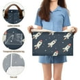 thumbnail image 5 of Yayeee Foldable Storage Basket for Shelves with Handles Waterproof Cloth Bins, Rocket Pattern, 5 of 7