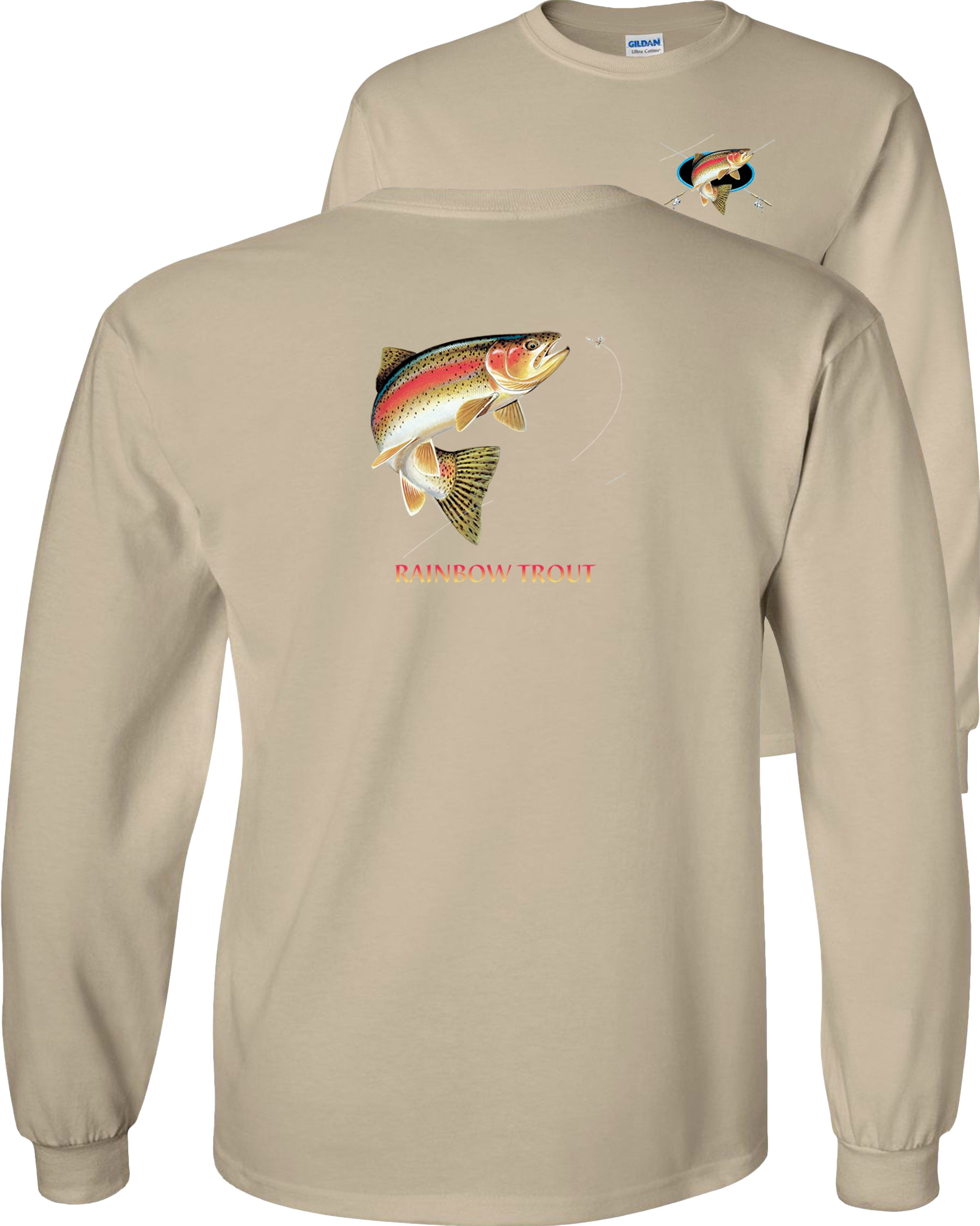 Fair Game Rainbow Trout Long Sleeve TShirt Going For Lure Profile