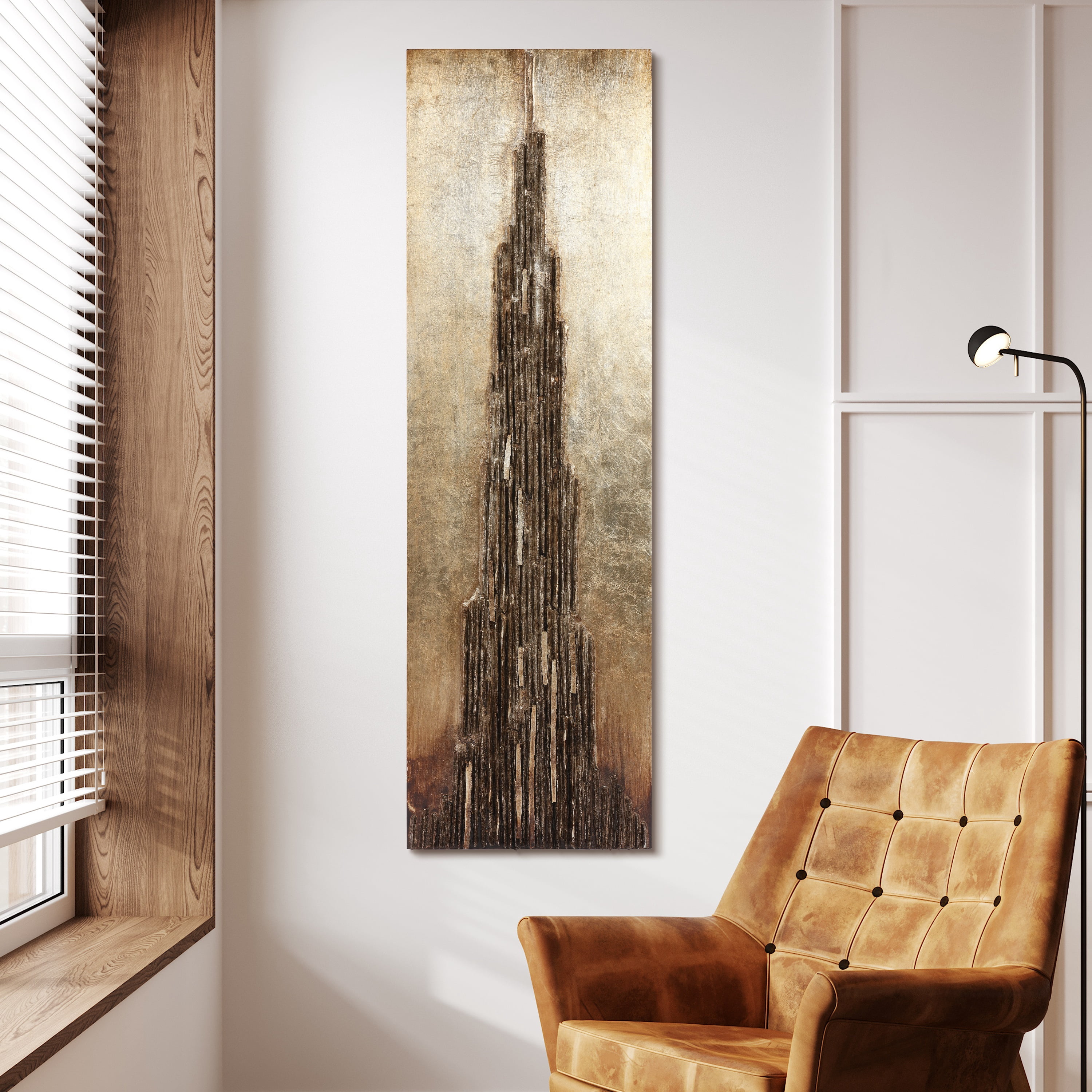 Empire Art Stratified & Passages Buildings Painting, Set of 2