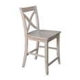 thumbnail image 6 of Pemberly Row Cosmo 24" Counter Stool in Weathered Gray, 6 of 9