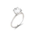 thumbnail image 2 of Charles & Colvard 14K White Gold Moissanite 8mm Round Engagement Ring-Size 5 1.90ct DEW, 2 of 8