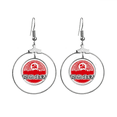 thumbnail image 1 of La parte china emblema Rojo patriotismo Los pendientes cuelgan del aro de la joyería del círculo de la gota Unbranded M, 1 of 3