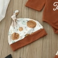 thumbnail image 2 of Vedolay Sets for Girls Toddler Girl's Print Raglan Long Sleeve T Shirt and Pants 2 Piece Fall Outfit,Brown 6-12 Months, 2 of 5