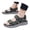 Green, variant on Men's Leather Athletic Sandals Hiking Shoes EVA Cushion Foam Midsole With Arch support Rugged Durabrasion Rubber Outsole
