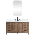 thumbnail image 2 of Javier 60" Bath Vanity in Spruce Antique Gray with White Grain Stone and Mirror, 2 of 19