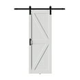 thumbnail image 1 of ATT Hardware 30"x84" White Interior Sliding Barn Door with 5.5FT Sliding Door Hardware & Handle,DIY Assembly,K Frame, 1 of 6