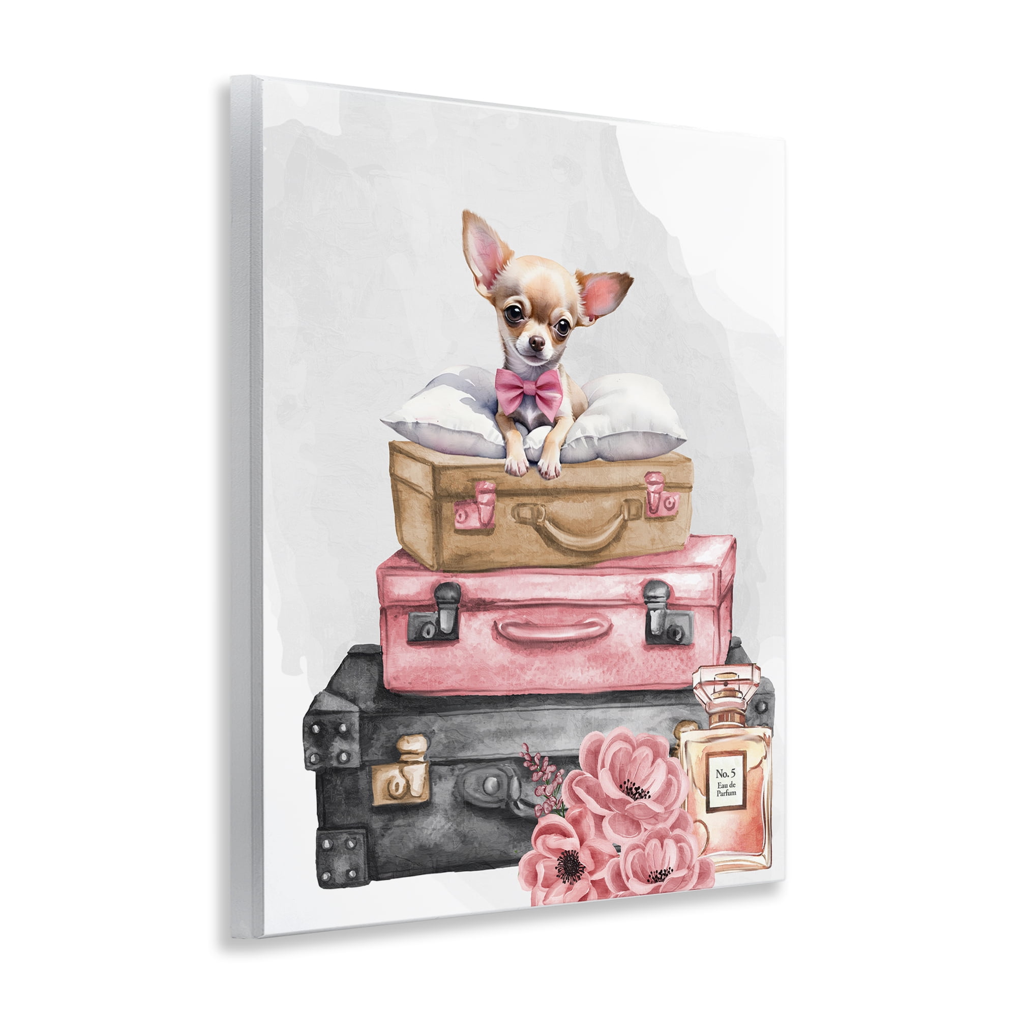 Stupell Industries Trendy Pup Travel Wall Plaque Art, design by Kim Allen