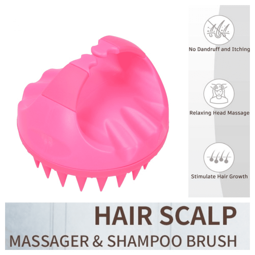 Head Scalp Massager Brush Hair Scalp Exfoliator Brush Shampoo Head