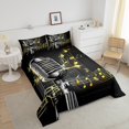 thumbnail image 4 of Erosebridal Musical Notes Comforter Sets Full Size, 3D Microphone Comforters & Duvets, Reversible 3 Pieces, 4 of 7