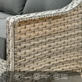 thumbnail image 3 of Ovios High-Back Outdoor Patio Furniture with Fire Pit 7 Pieces All Weather Wicker Conversation Furniture with Rocking Swivel Chair for Backyard, 3 of 8