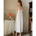 thumbnail image 2 of Defitshape Women's Cotton Victorian Nightgown Sleeveless Chemsie Soft Long Sleep Dress Vintage Summer Sleepwear V Neck Cute Spring Cami Nighties White Small, 2 of 5