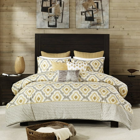 Ink Ivy Ankara 200tc Duvet Cover Set Full Queen Yellow Set