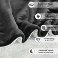 thumbnail image 2 of Homieway Black Sherpa Blankets, Twin Size Fleece Throw Blankets, Soft and Fuzzy Blanket for, Sofa, Couch, Camping and Travel, 60" x 80", 2 of 6