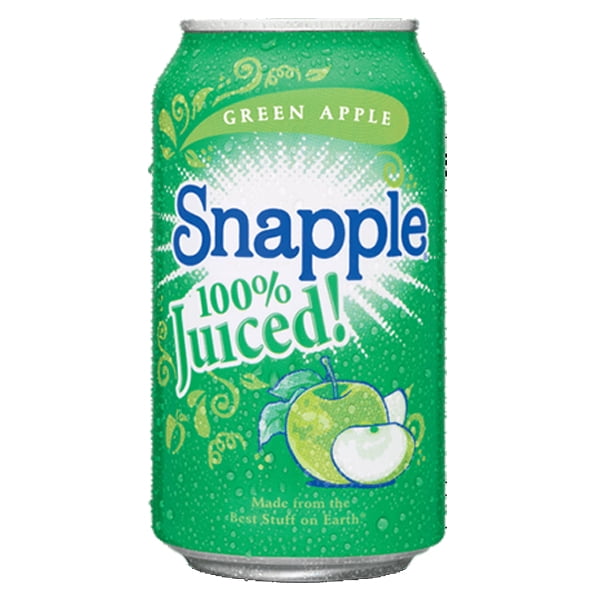 Snapple 100 Green Apple 11.5 Oz Cans Pack of 24